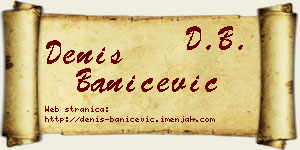 Denis Banićević vizit kartica